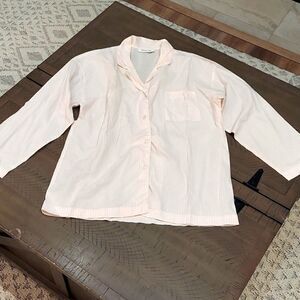 Vintage Christian Dior Pink Striped Pajama Shirt